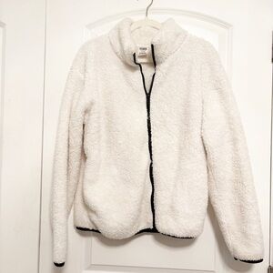 Pink Victoria’s Secret Women's White Fleece Jacket